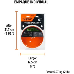 Sierras de Copa Bimetalicas 6" 150x50mm MAND-7/16, Truper 14943 Truper-Sierras de Copa Bimetalicas 6" 150x50mm MAND-7/16, Truper