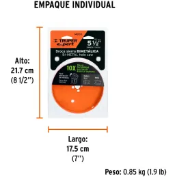 Sierras de Copa Bimetalicas 5-1/2" 140x50mm MAND-7/16, Truper 14930 Truper-Sierras de Copa Bimetalicas 5-1/2" 140x50mm MAND-7/16