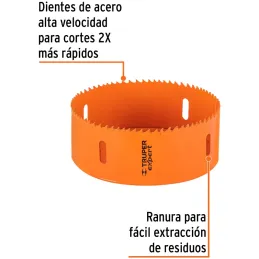 Sierras de Copa Bimetalicas 5" 125x50mm MAND-7/16, Truper 14801 Truper-Sierras de Copa Bimetalicas 5" 125x50mm MAND-7/16, Truper