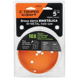Sierras de Copa Bimetalicas 5" 125x50mm MAND-7/16, Truper 14801 Truper-Sierras de Copa Bimetalicas 5" 125x50mm MAND-7/16, Truper