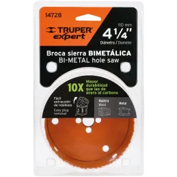 Sierras de Copa Bimetalicas 4-1/4" 110x50mm MAND-7/16, Truper 14728 Truper-Sierras de Copa Bimetalicas 4-1/4" 110x50mm MAND-7/16