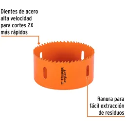 Sierras de Copa Bimetalicas 4" 100x50mm MAND-7/16, Truper 14718 Truper-Sierras de Copa Bimetalicas 4" 100x50mm MAND-7/16, Truper
