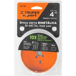 Sierras de Copa Bimetalicas 4" 100x50mm MAND-7/16, Truper 14718 Truper-Sierras de Copa Bimetalicas 4" 100x50mm MAND-7/16, Truper