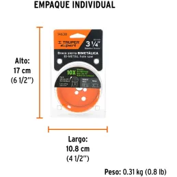 Sierras de Copa Bimetalicas 3-1/4" 80x50mm MAND-7/16, Truper 14638 Truper-Sierras de Copa Bimetalicas 3-1/4" 80x50mm MAND-7/16, 