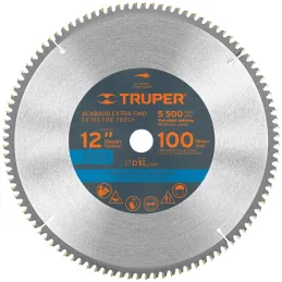 Discos sierras 12" 100Dientes C1", para aluminio, Truper 12686 Truper-Discos sierras 12" 100Dientes C1", para aluminio, Truper 1