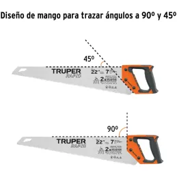 Serrucho Rapid 22" 55cm DDP7 TripleFilo, Mango Comfort grip, Truper 101870 Truper-Serrucho Rapid 22" 55cm DDP7 TripleFilo, Mango