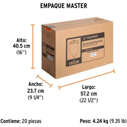 Vaso plástico de repuesto para 12128 PIPI-440 12129 PIPI-441 12131 PIPI-442, Truper 18538 Truper-Vaso plástico de repuesto para 