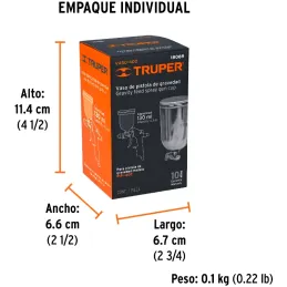 Vaso aluminio de repuesto para 11098 PIPI-400, Truper 18069 Truper-Vaso aluminio de repuesto para 11098 PIPI-400, Truper 18069 P