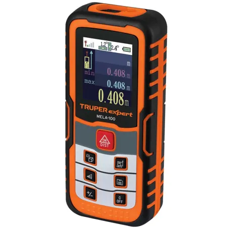 Medidor Laser de distancia 100m 2AAA Apagado Automatico, Truper 100374 Truper-Medidor Laser de distancia 100m 2AAA Apagado Autom