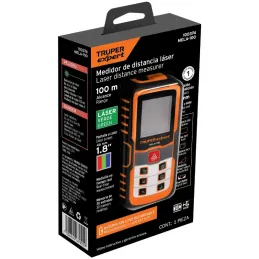 Medidor Laser de distancia 100m 2AAA Apagado Automatico, Truper 100374 Truper-Medidor Laser de distancia 100m 2AAA Apagado Autom