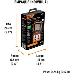 Medidor Laser de distancia 100m 2AAA Apagado Automatico, Truper 100374 Truper-Medidor Laser de distancia 100m 2AAA Apagado Autom
