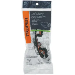 Lentes de seguridad transparente con banda elastica UV Active, Truper 15304 Truper-Lentes de seguridad transparente con banda el