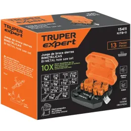 Juegos de Sierras Copas bimetalicas 13 piezas, Truper 15411 Truper-Juegos de Sierras Copas bimetalicas 13 piezas, Truper 15411 B