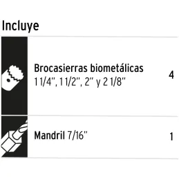 Juegos de Sierras Copas bimetalicas 5 piezas, Truper 100815 Truper-Juegos de Sierras Copas bimetalicas 5 piezas, Truper 100815 B