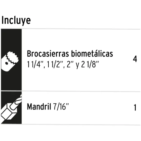 Juegos de Sierras Copas bimetalicas 5 piezas, Truper 100815 Truper-Juegos de Sierras Copas bimetalicas 5 piezas, Truper 100815 B