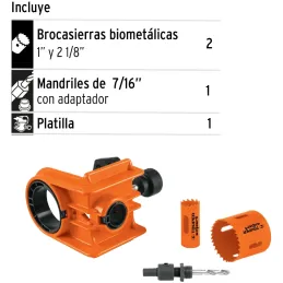 Juegos de Sierras para Instalar Cerraduras 4 Piezas 60-70mm, Truper 11877 Truper-Juegos de Sierras para Instalar Cerraduras 4 Pi