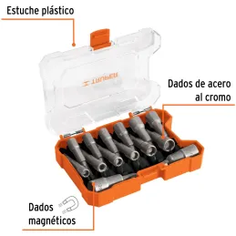 Juegos de Dados 14 Piezas Magneticos Pulgadas y Milimetricos Truper 101961 Truper-Juegos de Dados 14 Piezas Magneticos Pulgadas 