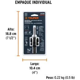 Mandril Zanco 7/16 Guia Broca Sierra Copa Diamante ConRosca Truper MAND-7/16I 101391 Truper-Mandril Zanco 7/16 Guia Broca Sierra