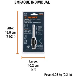 Mandril Zanco 3/8 Guia Broca Sierra Copa Diamante ConRosca Truper MAND-3/8I 101390 Truper-Mandril Zanco 3/8 Guia Broca Sierra Co