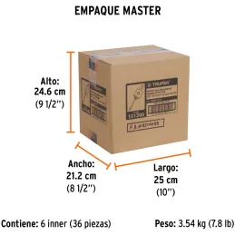 Mandril Zanco 3/8 Guia Broca Sierra Copa Diamante ConRosca Truper MAND-3/8I 101390 Truper-Mandril Zanco 3/8 Guia Broca Sierra Co