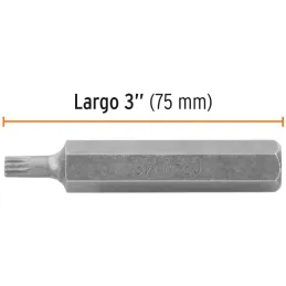 Juegos de 4 puntas Bristol combinadas M6 M8 M10 M12 x75mm, Truper 12715 Truper-Juegos de 4 puntas Bristol combinadas M6 M8 M10 M