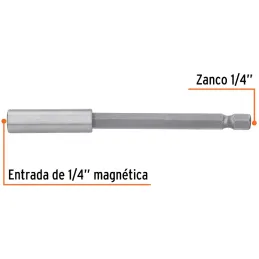 Extension magnetica 1/4" x100mm, estuche con 5 piezas, Truper 11871 Truper-Extension magnetica 1/4" x100mm, estuche con 5 piezas