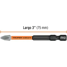 Juego de 5 puntas de impacto Phillips #2 x3” PH2, Truper 100821 Truper-Juego de 5 puntas de impacto Phillips #2 x3” PH2, Truper 