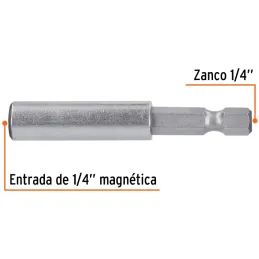 Extension magnetica 1/4" x60mm, estuche con 5 piezas, Truper 11867 Truper-Extension magnetica 1/4" x60mm, estuche con 5 piezas, 