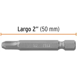 Puntas Phillips #3 x50mm PH3 estuches con 15 piezas, Truper 100196 Truper-Puntas Phillips #3 x50mm PH3 estuches con 15 piezas, T
