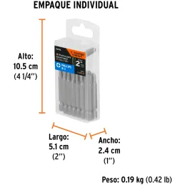 Puntas Phillips #3 x50mm PH3 estuches con 15 piezas, Truper 100196 Truper-Puntas Phillips #3 x50mm PH3 estuches con 15 piezas, T