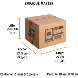 Puntas Phillips #3 x50mm PH3 estuches con 15 piezas, Truper 100196 Truper-Puntas Phillips #3 x50mm PH3 estuches con 15 piezas, T