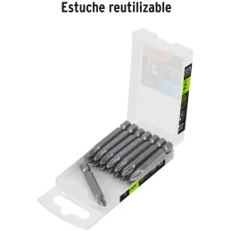 Puntas Phillips #2 x50mm PH2 estuches con 15 piezas, Truper 100195 Truper-Puntas Phillips #2 x50mm PH2 estuches con 15 piezas, T