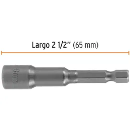 Dados magneticos 8mm x50mm, 5 piezas, Truper 12948 Truper-Dados magneticos 8mm x50mm, 5 piezas, Truper 12948 Fabricados en acero