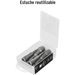 Dados magneticos 8mm x50mm, 5 piezas, Truper 12948 Truper-Dados magneticos 8mm x50mm, 5 piezas, Truper 12948 Fabricados en acero