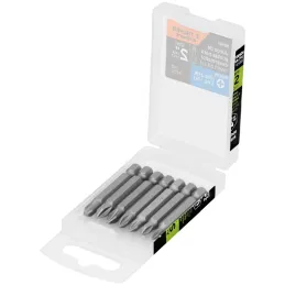 Juego de puntas Phillips combinadas PH0-PH3 x50mm 7 piezas, Truper 100504 Truper-Juego de puntas Phillips combinadas PH0-PH3 x50