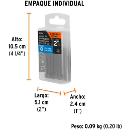 Juego de puntas Phillips combinadas PH0-PH3 x50mm 7 piezas, Truper 100504 Truper-Juego de puntas Phillips combinadas PH0-PH3 x50
