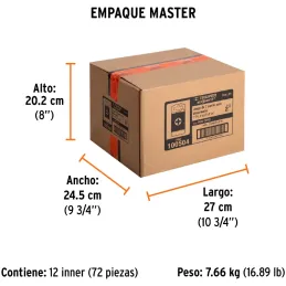 Juego de puntas Phillips combinadas PH0-PH3 x50mm 7 piezas, Truper 100504 Truper-Juego de puntas Phillips combinadas PH0-PH3 x50