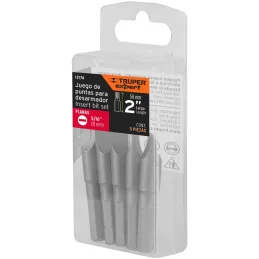 Puntas Planas 5/16" x50mm estuche 5 piezas, Truper 12174 Truper-Puntas Planas 5/16" x50mm estuche 5 piezas, Truper 12174 Fabrica