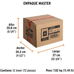 Puntas Planas 5/16" x50mm estuche 5 piezas, Truper 12174 Truper-Puntas Planas 5/16" x50mm estuche 5 piezas, Truper 12174 Fabrica