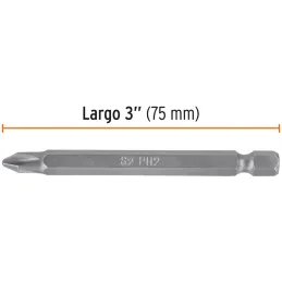 Puntas Phillips #2 x75mm PH2 estuches con 5 piezas, Truper 12153 Truper-Puntas Phillips #2 x75mm PH2 estuches con 5 piezas, Trup