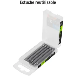 Puntas Phillips #2 x75mm PH2 estuches con 5 piezas, Truper 12153 Truper-Puntas Phillips #2 x75mm PH2 estuches con 5 piezas, Trup