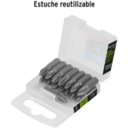 Puntas Phillips #2 x25mm PH2 estuches con 15 piezas, Truper 100193 Truper-Puntas Phillips #2 x25mm PH2 estuches con 15 piezas, T