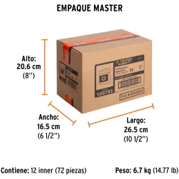 Puntas Phillips #2 x25mm PH2 estuches con 15 piezas, Truper 100193 Truper-Puntas Phillips #2 x25mm PH2 estuches con 15 piezas, T