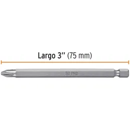 Puntas Phillips #2 x100mm PH2 estuches con 5 piezas, Truper 101812 Truper-Puntas Phillips #2 x100mm PH2 estuches con 5 piezas, T