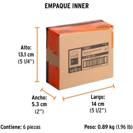 Puntas Phillips #2 x100mm PH2 estuches con 5 piezas, Truper 101812 Truper-Puntas Phillips #2 x100mm PH2 estuches con 5 piezas, T