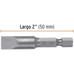 Puntas Planas 3/8" x50mm estuche 5 piezas, Truper 12176 Truper-Puntas Planas 3/8" x50mm estuche 5 piezas, Truper 12176 Fabricada