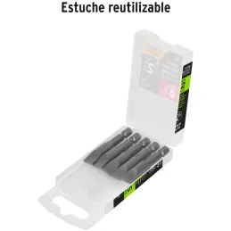Puntas Planas 3/8" x50mm estuche 5 piezas, Truper 12176 Truper-Puntas Planas 3/8" x50mm estuche 5 piezas, Truper 12176 Fabricada