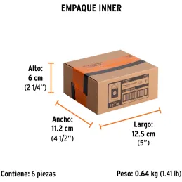 Puntas Planas 3/8" x50mm estuche 5 piezas, Truper 12176 Truper-Puntas Planas 3/8" x50mm estuche 5 piezas, Truper 12176 Fabricada