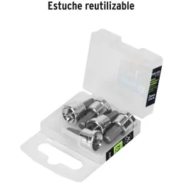 Puntas Phillips #2 x25mm PH2 p/tablaroca, estuche con 5 piezas, Truper 12717 Truper-Puntas Phillips #2 x25mm PH2 p/tablaroca, es