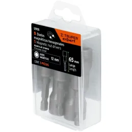 Dados magneticos 12mm x50mm, 5 piezas, Truper 12955 Truper-Dados magneticos 12mm x50mm, 5 piezas, Truper 12955 Fabricados en ace